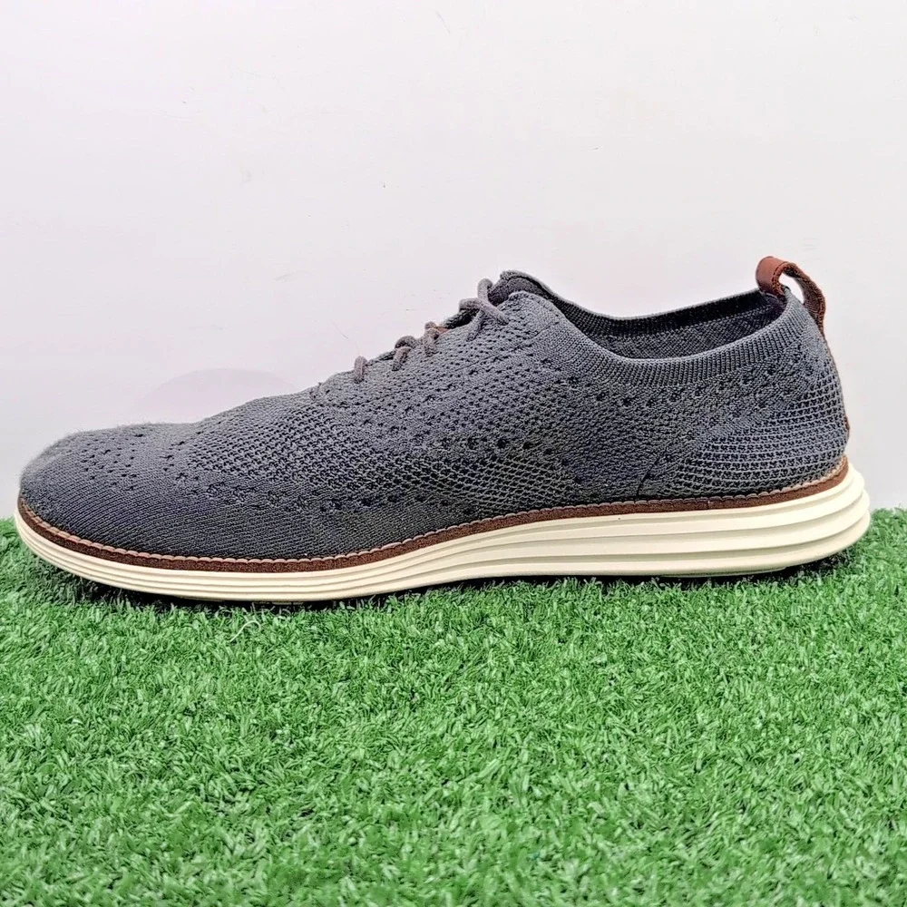 Cole Haan ØriginalGrand Stitchlite Shoes Mens 10 Grey Oxford Sneakers‎ C27961
